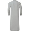 Men's Long Sleeve Kaftan Side Split Long Gown Linen Robe Long Gown Casual Shirt for Beach, Summer - 4 of 4