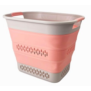 SAMMART 40L (10.5 gallon) Collapsible Plastic Laundry Basket - 1 of 4