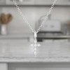 Clotth Sterling Silver Cross Pendant Necklace - Delicate 925 Silver Jewelry with Cubic Zirconia, Elegant Layered Cross Choker for Women - 4 of 4