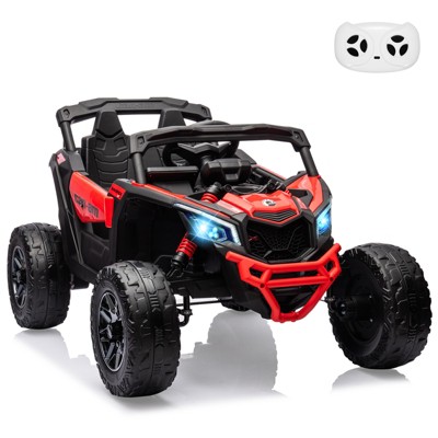 12V Ride on UTV Car, Licensed Can-Am Electric Off-Road UTV Car, Kids Truck w/Remote Control