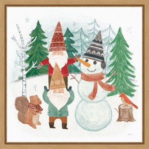 Amanti Art Woodland Gnomes IV by Mary Urban Canvas Wall Art Print Framed 16 x 16-in. - 1 of 4