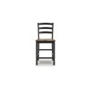 Signature Design by Ashley Wildenauer Counter Height Barstool - Deep Brown Butcher Block Seat with Satin Black Frame (Set of 2) - 4 of 4