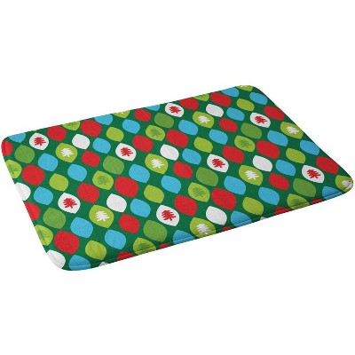 24"x36" Mini Forest Bath Mat Green - Deny Designs