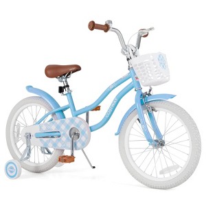 Costway 18'' Kids Bike Toddler Bicycle with Training Wheel Kickstand for 4-8 Years Old Purple/Pink/Turquoise/Blue/Beige/Green - 1 of 4