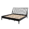 Polibi Boho Platform Bed Frame with Tall Slanted Headboard & Metal Support - 3 of 4