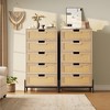 Natural Rattan 5 Drawers Dresser - 23.6" Wx15.7 Dx47.2 H Boho Dresser with Chest of Drawers - 4 of 4