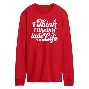 Men's - Instant Message - I Think I Like This Little Life Long Sleeve Graphic T-Shirt - 1 of 4