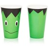 Spooky Central 48 Pack Halloween Paper Cups, Pumpkin, Vampire Bat, Frankenstein for Party Supplies, Spooky Halloween Decor (12 oz) - 4 of 4
