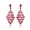 Guili Sterling Silver 18K Rose Gold Plated Drop Earrings with Ruby Red Cubic Zirconia, A Bold and Elegant Design for Your Jewelry Collection - 3 of 3