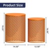 VisioGear 2PCS Patio End Tables, Indoor Outdoor Nesting End Carved Trellis Design Side Table, Orange, 12.5"*12.5"*16.5" - 2 of 4