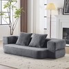 PAGED Fold-Out Transformable Sectional Couch with Supportive Foam,2-Seater Compact Chenille Sofa for Living Room - 2 of 4