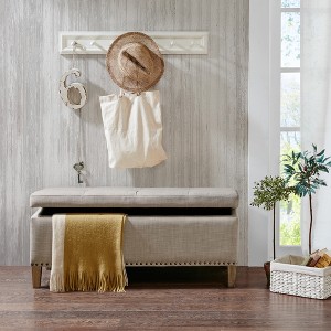 Tahlia Tufted Top Storage Bench - Natural - 1 of 4