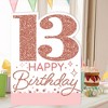 Big Dot of Happiness 13th Pink Rose Gold Birthday - Happy Birthday Giant Greeting Card - Big Shaped Jumborific Card - 16.5 x 22 inches - 2 of 4