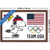 Trends International Team USA x Peanuts – Snoopy Olympic Figure Skating Framed Wall Poster Prints - 3 of 4