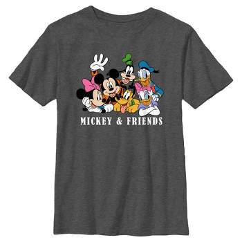 Men's Mickey & Friends Disney Squad Group Shot T-shirt - Charcoal