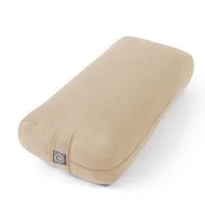 Yoga Bolster Pillow Meditation Pillow w/Washable Cover & Carry Handle - 1 of 4