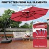 Outdoor Large Round Aluminum Offset Umbrella - Heavy Duty Offset Umbrella With 360° Rotation, Offset Patio Cantilever Umbrella With Base Included - 2 of 4