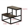 Kings Brand Furniture Axel Step Stool – Wood and Metal, 2-Step Compact Utility Ladder for Kitchen, Closet, Living Room, Home Use - 3 of 3