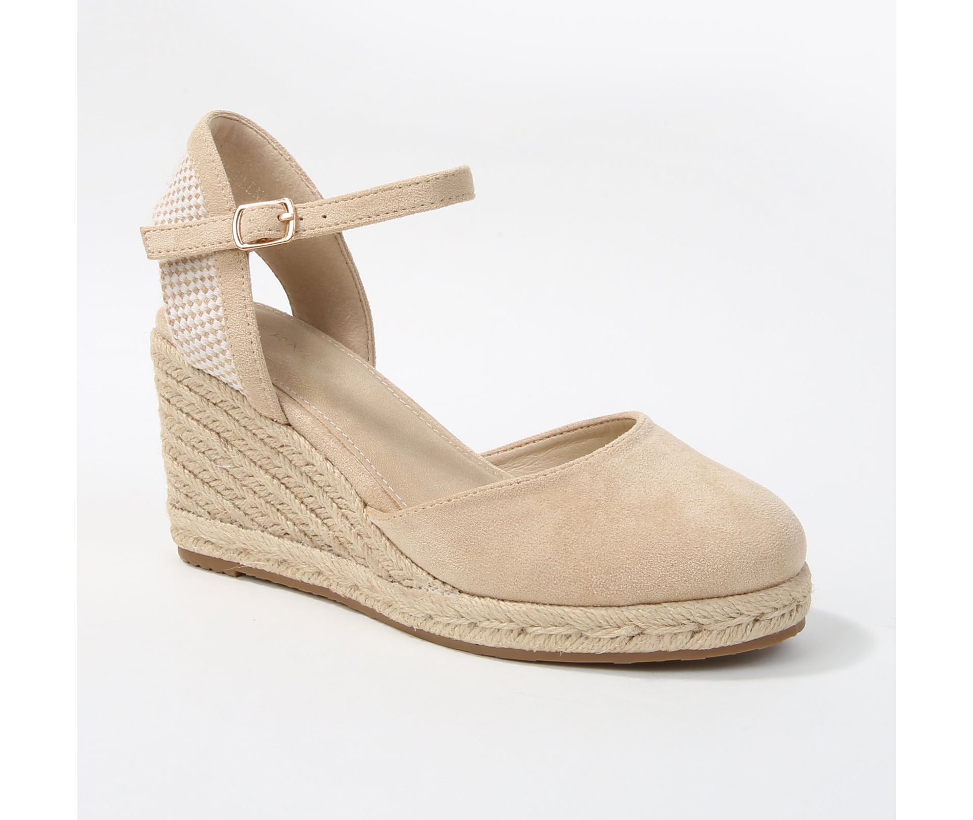 Berness Women's Marlene Jute-Wrapped Closed Toe Espadrille Wedges