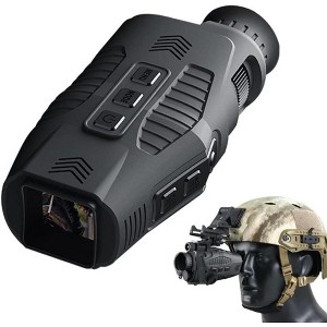 Monocular Night Vision Goggles, 1080P Full Photo & Video Portable Night Vision, 5X Digital Zoom Travel Infrared Monoculars for Camping Travel - 1 of 4