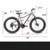 DSVIMOY Bicycles, 26 Inch Fat Tires Mountain Bike, Commuter City Mountain Bike for Men Women Adults, Gray, 27.5"*41.5"*70" - 2 of 4
