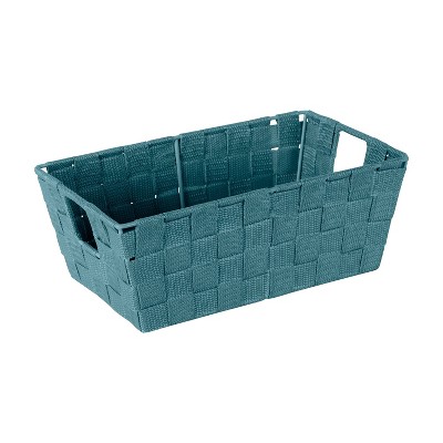 Simplify Small 6.5" Woven Strap Storage Bin Navy