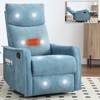 TIRAMISUBEST 3-Mode Fabric Heated Massage Manual Recliner Swivel Rocker Reclines Up to 155 Degrees and Features 8 Vibration Nodes - 2 of 4