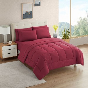 European Bedding Style Sheet Set and Comforter Bundle, A Scandinavian-inspired bedding set - 1 of 4
