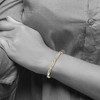 Black Bow Jewelry 14k Yellow & White Rhodium 4mm Diamond Cut Link Bracelet, 7 Inch - 4 of 4