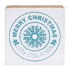 Postal Christmas Stamp Wood 7.5 Inch Decor Set of 4 by Melrose - 4 of 4
