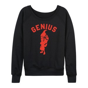 Women's - Jimmy Neutron - Boy Genius Lightweight French Terry Wide Neck Long Sleeve Shirt - 1 of 4