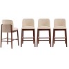 Christopher Knight Home Iven Modern Rubberwood Upholstered Counter Stools (Set of 4) - 2 of 4