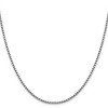 Black Bow Jewelry 2.4mm 14k White Gold Diamond Cut Round Box Chain Necklace - 3 of 4
