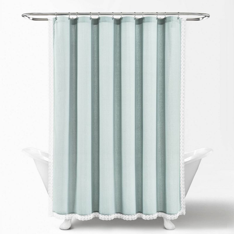 Rosalie Shower Curtain Blue - Lush D&#233;cor, 6 of 8