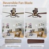 Airsurfer 52" Flush-mounted Ceiling Fan with Light and Remote,Light Memory Function,Ceiling Fan with 5 Reversible Blades for Living Room or Bedroom - 3 of 4