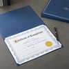 Best Paper Greetings 12-Pack Certificate Holders for Diplomas, Awards, Certifications (fits 8.5x11 Letter-Size Documents) - Navy and Silver - image 3 of 4