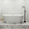 Cobbe Floor Standing Tub Faucet Single Handle Standing Shower Faucet with Handheld Shower Swivel Spout and 59-Inch Hose Matte Black - 2 of 4