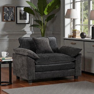 Mshliw Cloud Sofa Single Seat with Chenille Upholstery, Double-Layer Cushion, Single Sofa, Ergonomic Backrest Pillow for Living Rooms and Apartments - 1 of 4