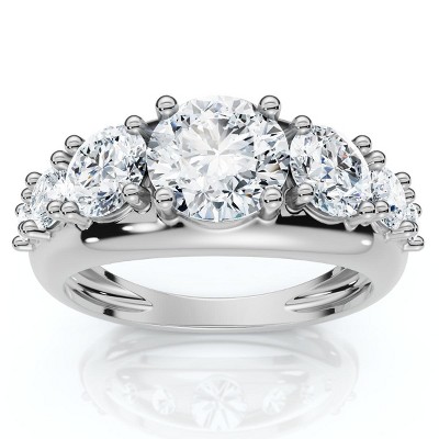 Pompeii3 2Ct TW Diamond Anniversary Stackable Wedding Ring 14k Gold Lab Created