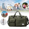 Generic Duffel Bag with Shoes Sports Gym Bag Overnight Bag Weekender Bag Training Handbag - 2 of 4