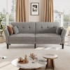 89" Futon Sofa Bed, Convertible Sleeper Sofa with Adjustable Backrest & Armrest, Modern Futon Couch Bed - 4 of 4