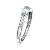 Ross-Simons 0.30 Carat Aquamarine and .10 ct. t.w. White Zircon Ring in Sterling Silver - 3 of 4
