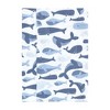 Hudson Baby Infant Boys Cotton Flannel Burp Cloths 4pk, Cute Whales, One Size - 3 of 4