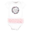 Hudson Baby Girls Cotton Bodysuits, Wild Flower Tutu - image 3 of 4