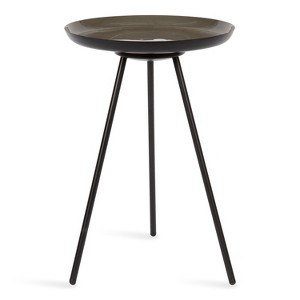 Kate and Laurel Laranya Round Metal Side Table, 15x15x22.5, Brown and Black - 1 of 4