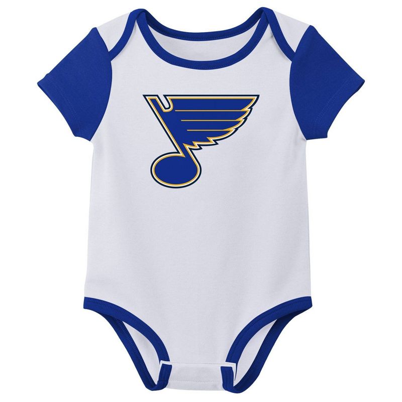 NHL St. Louis Blues Infant Boys&#39; 3pk Bodysuit, 3 of 5