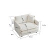 Wood Frame Accent Chair for Living Room Set of 2,Chenille Upholstered Accent Armchair with Toss Pillow,Modern Side Chair for Bedroom-Coolbibila - 4 of 4