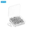 Unique Bargains Drop-Shaped Metal Prevent Tearing Pages Home Office Paper Clip 50 Pcs - 3 of 4