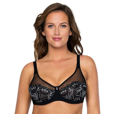 Paramour by Felina Women's Amaranth Cushioned Comfort Unlined Minimizer Bra  (French Navy, 38H)