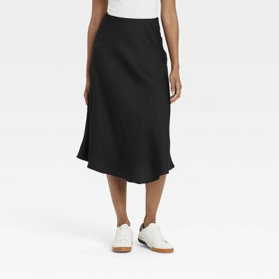 Women's High-Rise Midi Slip Skirt - A New Day™